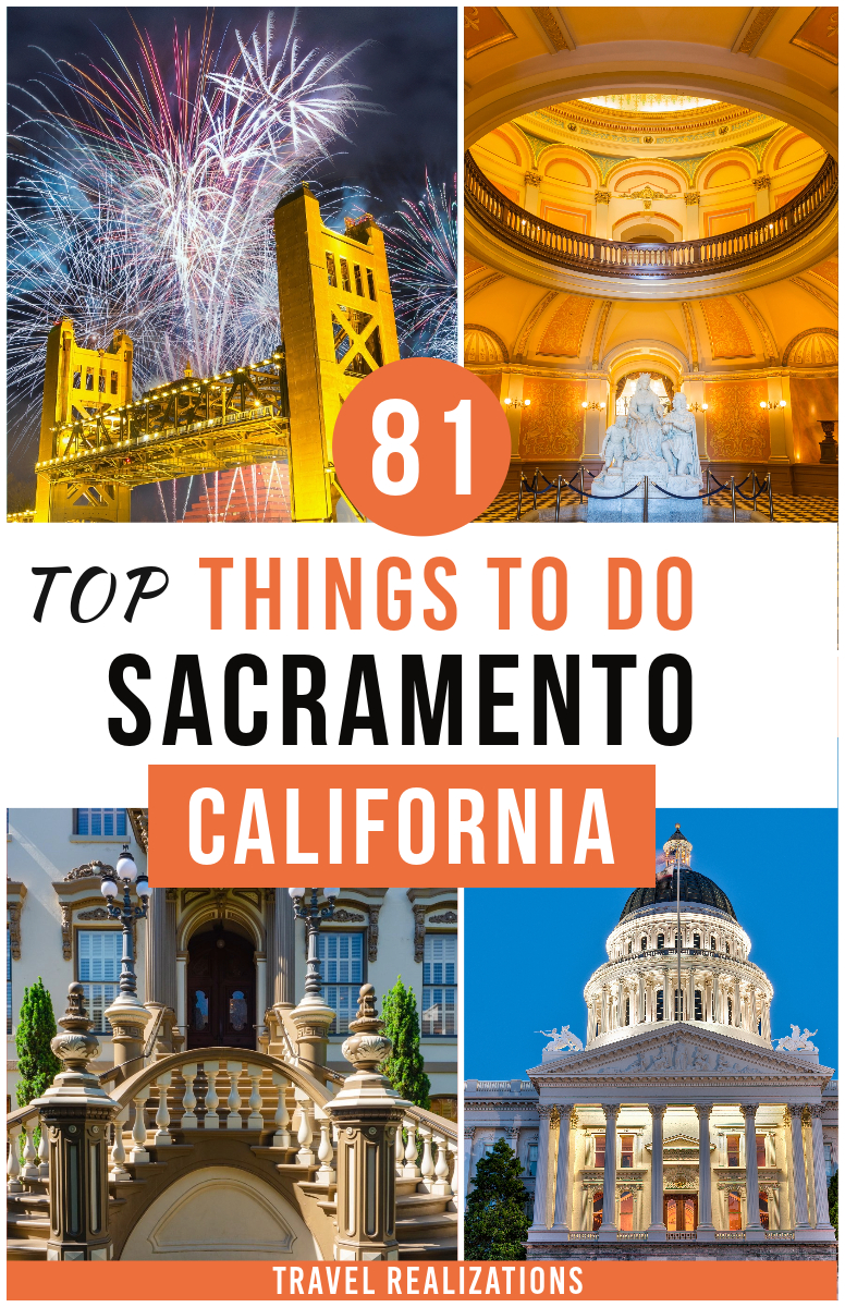 Pinterest pin for 81 best things to do in Sacramento California