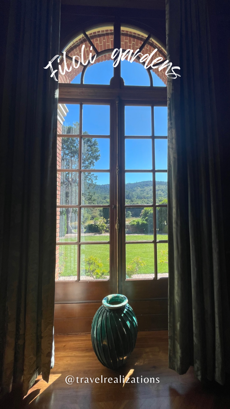 Travel Realizations graphic for the Filoli Estate visitor guide