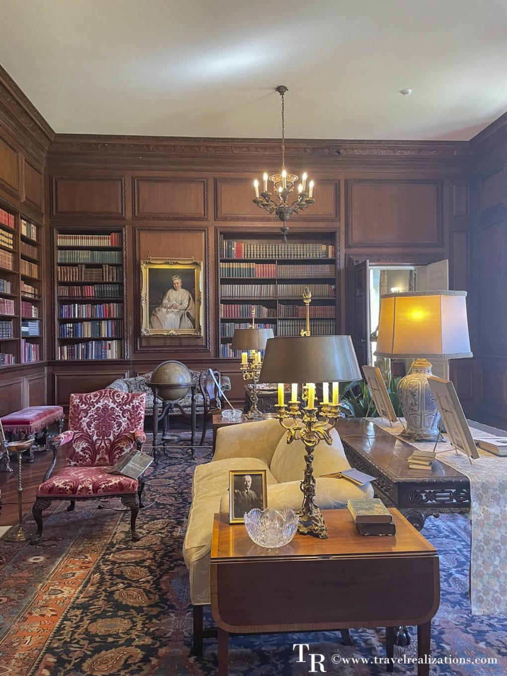 A period room in the Historic House at Filoli Estate in Woodside, California