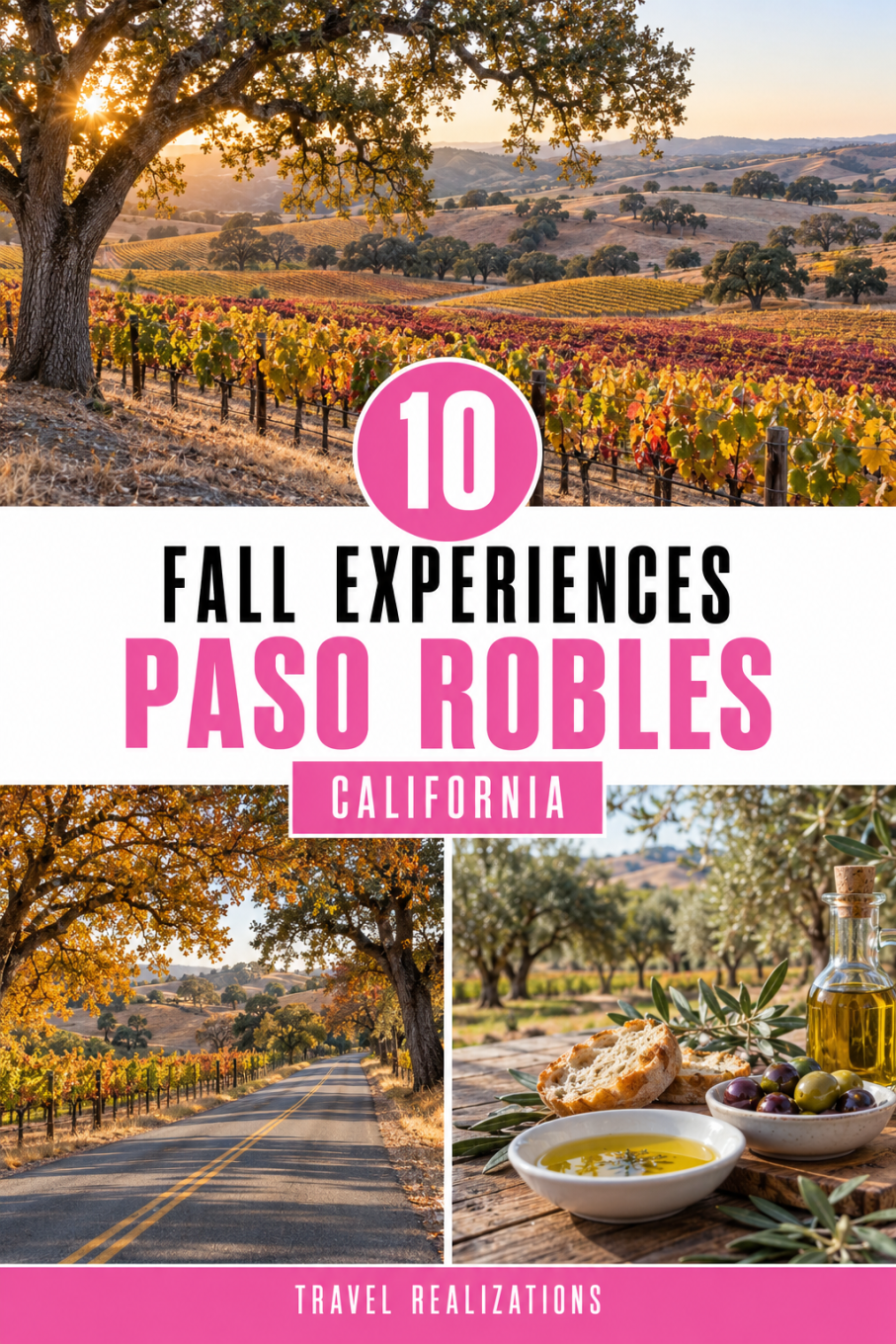 Pinterest pin for a Paso Robles fall weekend getaway guide