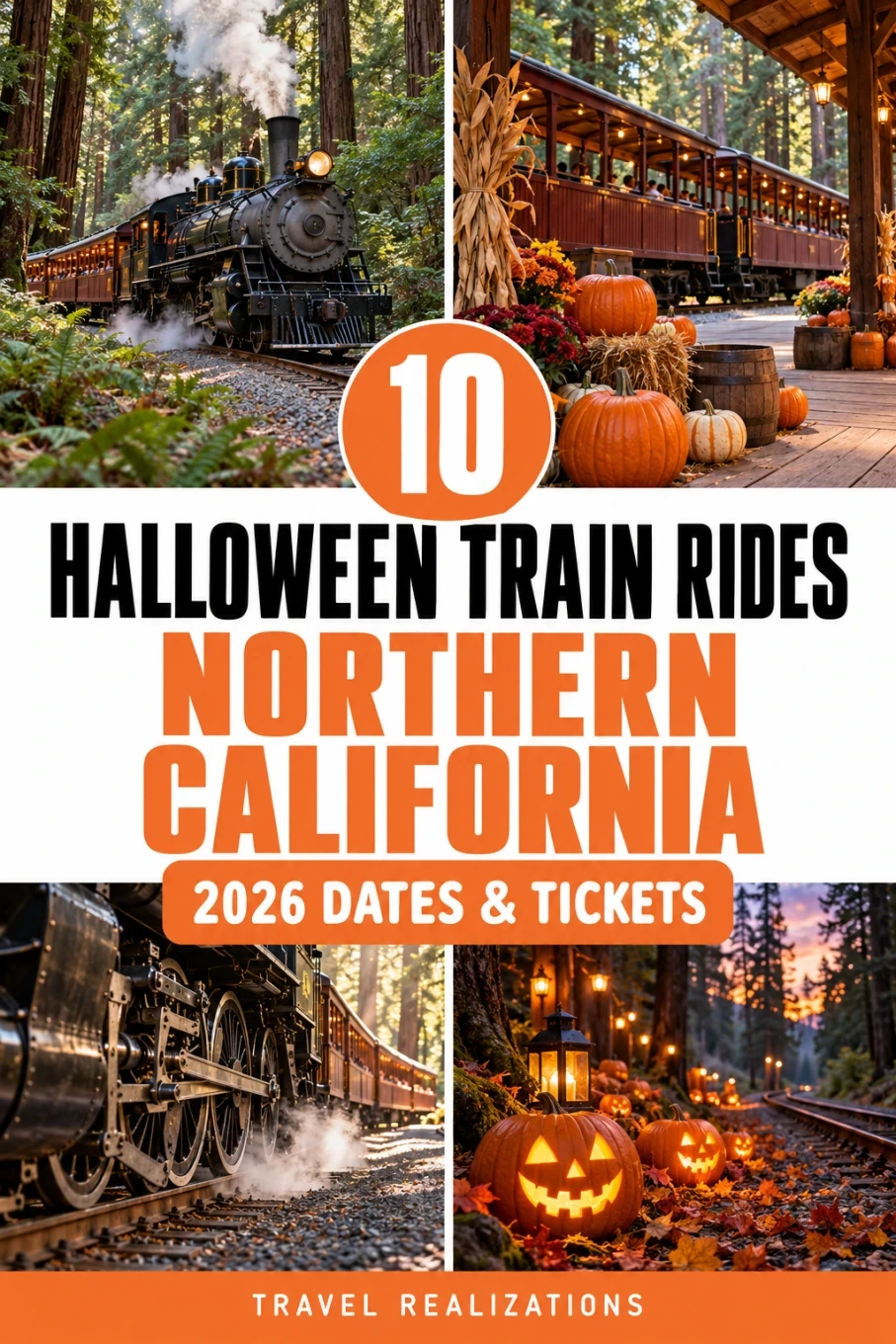 Halloween train rides in Northern California Pinterest pin